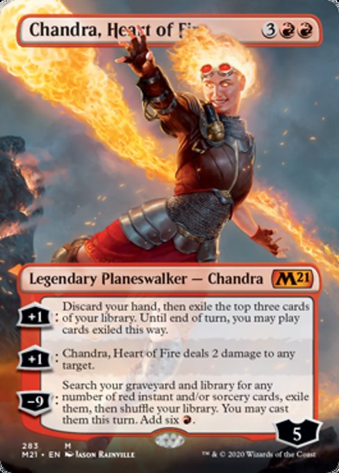 Chandra, Heart of Fire (Borderless) [Core Set 2021] - Destination Retro