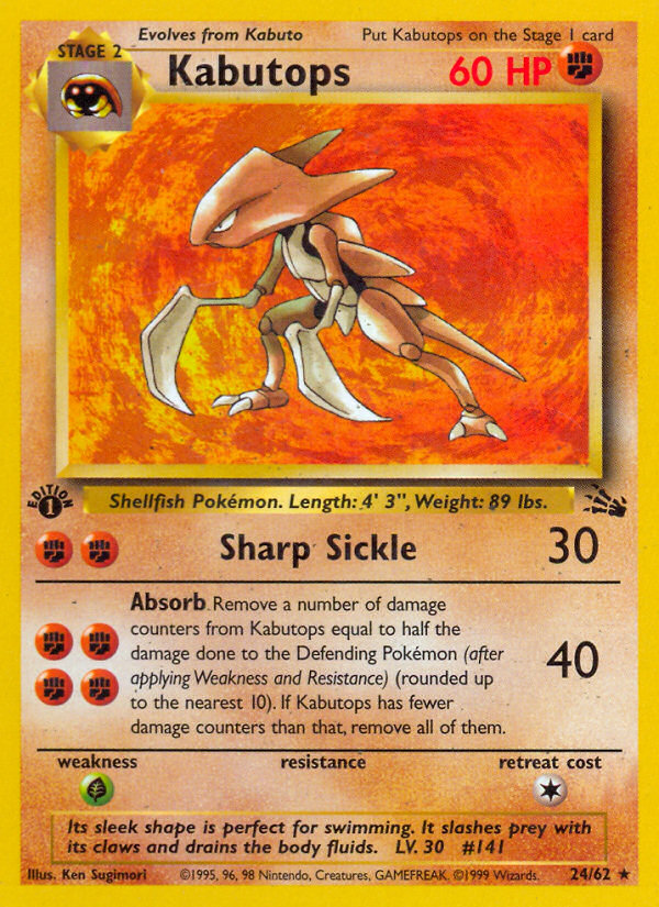 Kabutops (24/62) [Fossil 1st Edition] - Destination Retro