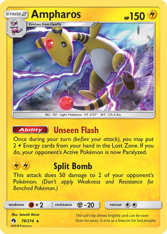 Ampharos (SM Lost Thunder) (78/214) [Theme Deck Exclusives] - Destination Retro
