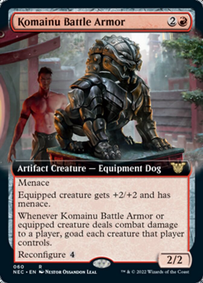 Komainu Battle Armor (Extended) [Kamigawa: Neon Dynasty Commander] - Destination Retro