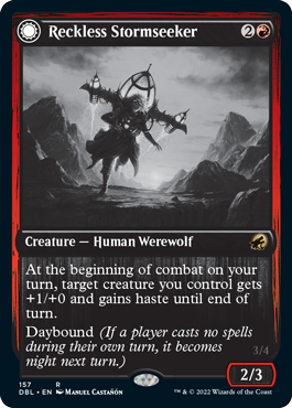 Reckless Stormseeker // Storm-Charged Slasher [Innistrad: Double Feature] - Destination Retro