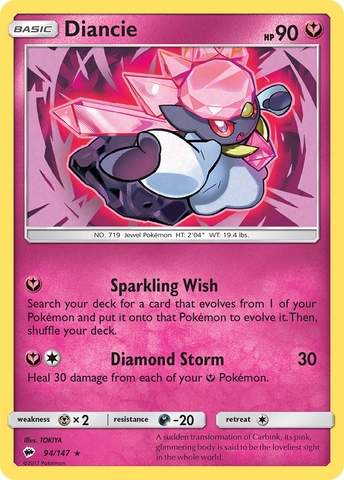 Diancie (94/147) [Sun & Moon: Burning Shadows] - Destination Retro