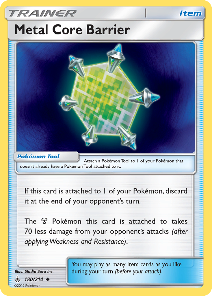 Metal Core Barrier (180/214) [Sun & Moon: Unbroken Bonds] - Destination Retro