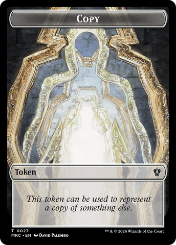 Copy // Zombie Double-Sided Token [Murders at Karlov Manor Commander Tokens] - Destination Retro