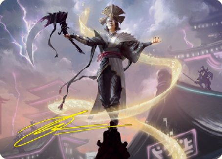 Naomi, Pillar of Order Art Card (Gold-Stamped Signature) [Kamigawa: Neon Dynasty Art Series] - Destination Retro