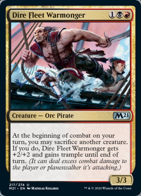 Dire Fleet Warmonger [Core Set 2021] - Destination Retro