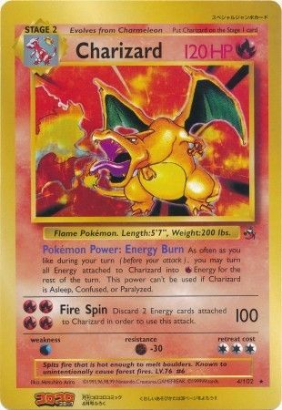 Charizard (4/102) (CoroCoro Promo) (Jumbo Card) [Base Set Unlimited] - Destination Retro