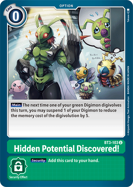 Hidden Potential Discovered! [BT3-103] [Release Special Booster Ver.1.5] - Destination Retro