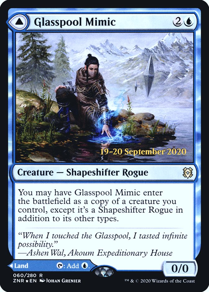 Glasspool Mimic // Glasspool Shore  [Zendikar Rising Prerelease Promos] - Destination Retro