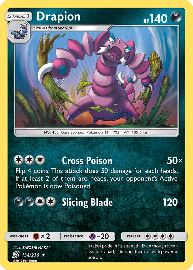 Drapion (134/236) [Sun & Moon: Unified Minds] - Destination Retro