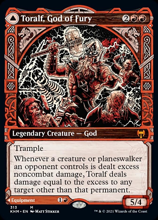 Toralf, God of Fury // Toralf's Hammer (Showcase) [Kaldheim] - Destination Retro