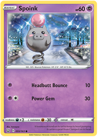 Spoink (055/163) [Sword & Shield: Battle Styles] - Destination Retro
