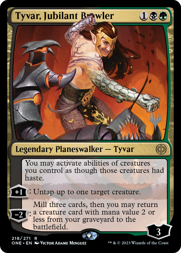 Tyvar, Jubilant Brawler (Promo Pack) [Phyrexia: All Will Be One Promos] - Destination Retro