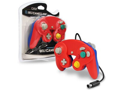 Wii / GameCube - Wired Controller - Red/Blue - Destination Retro