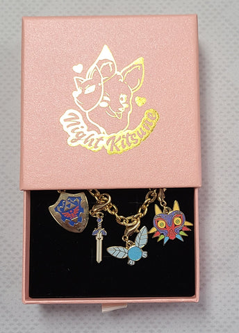 NightK - Moon Mask -  Enamel Charm Bracelet - Destination Retro