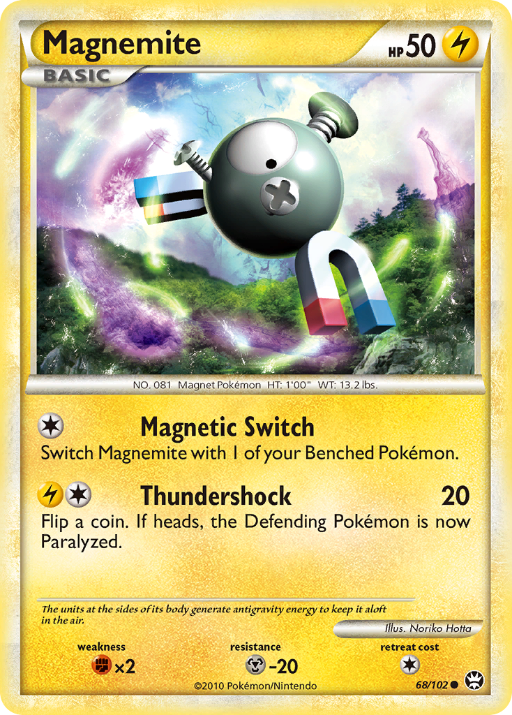 Magnemite (68/102) [HeartGold & SoulSilver: Triumphant] - Destination Retro