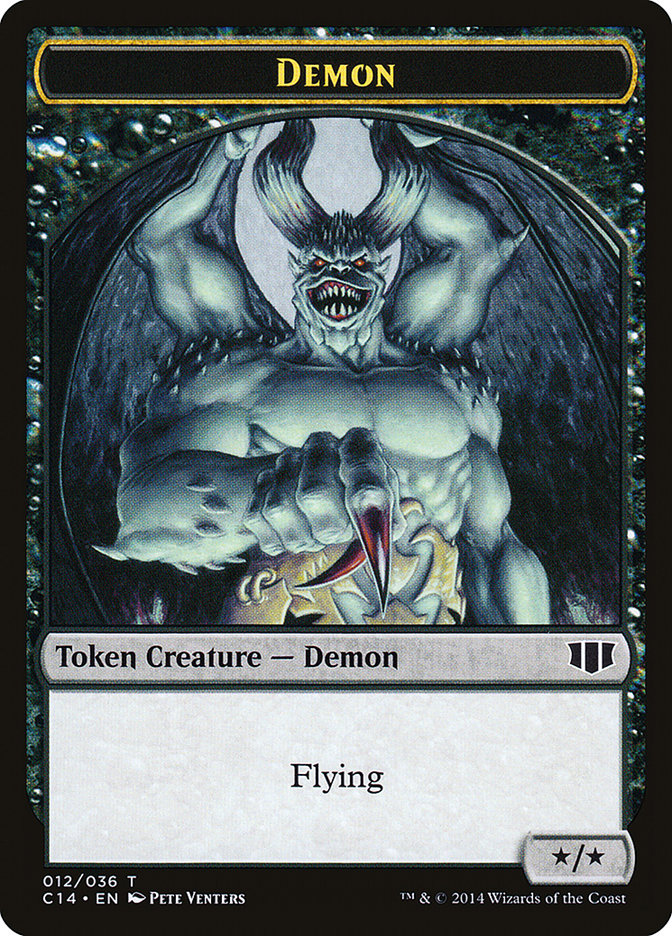Demon (012/036) // Zombie (016/036) Double-sided Token [Commander 2014 Tokens] - Destination Retro