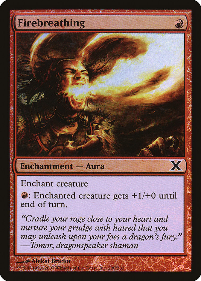 Firebreathing (Premium Foil) [Tenth Edition] - Destination Retro