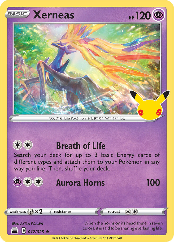 Xerneas (012/025) [Celebrations: 25th Anniversary] - Destination Retro