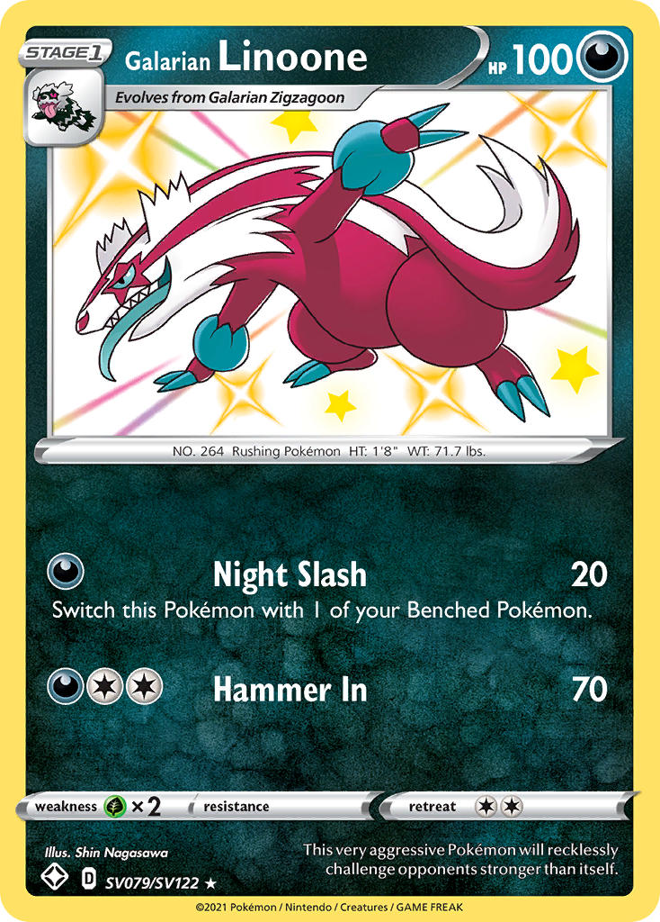 Galarian Linoone (SV079/SV122) [Sword & Shield: Shining Fates] - Destination Retro
