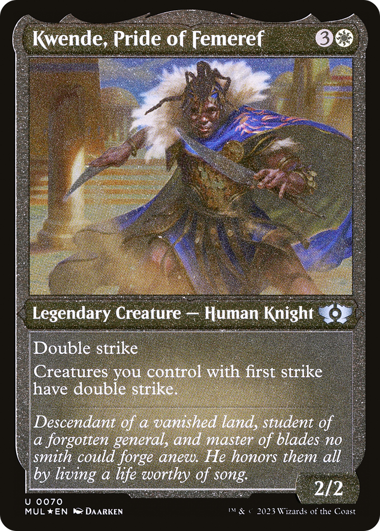Kwende, Pride of Femeref (Foil Etched) [Multiverse Legends] - Destination Retro