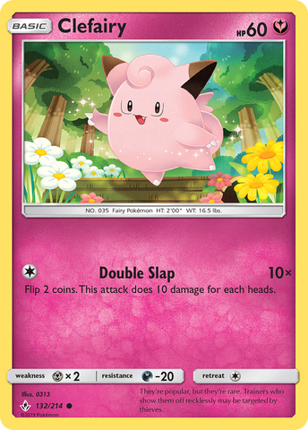 Clefairy (132/214) [Sun & Moon: Unbroken Bonds] - Destination Retro