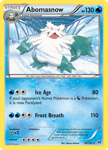 Abomasnow (40/162) [XY: BREAKthrough] - Destination Retro
