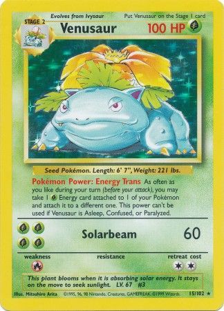 Venusaur (15/102) [Base Set Unlimited] - Destination Retro