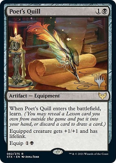 Poet's Quill (Promo Pack) [Strixhaven: School of Mages Promos] - Destination Retro