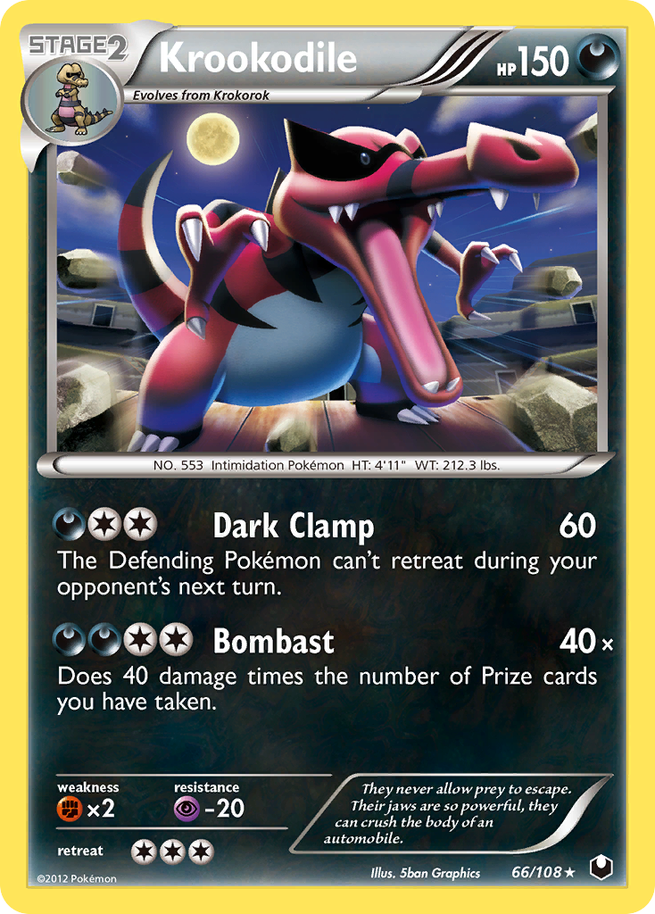 Krookodile (66/108) [Black & White: Dark Explorers] - Destination Retro