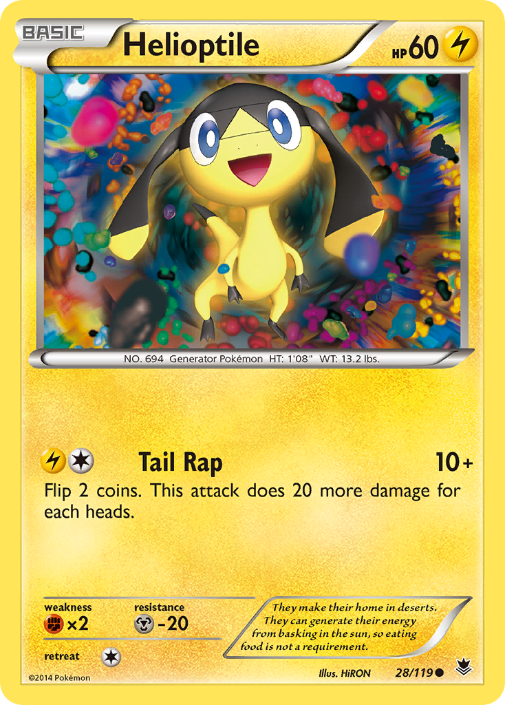 Helioptile (28/119) [XY: Phantom Forces] - Destination Retro