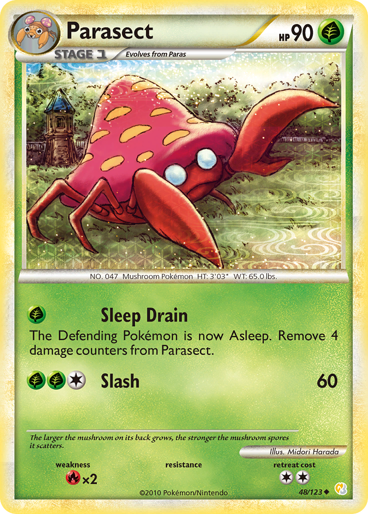 Parasect (48/123) [HeartGold & SoulSilver: Base Set] - Destination Retro