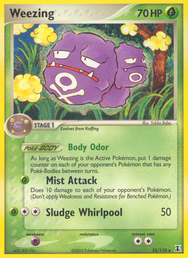 Weezing (33/113) [EX: Delta Species] - Destination Retro