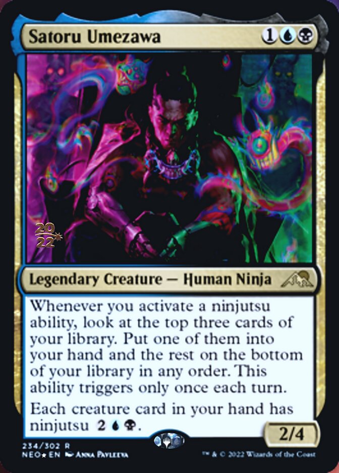 Satoru Umezawa [Kamigawa: Neon Dynasty Prerelease Promos] - Destination Retro