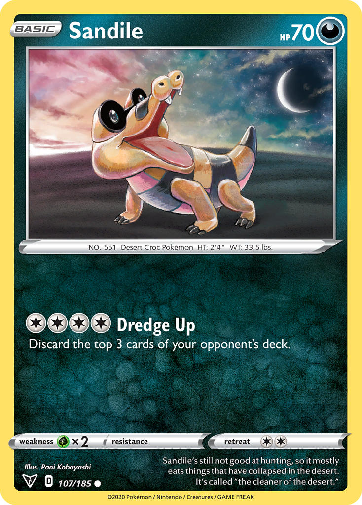 Sandile (107) [Sword & Shield: Vivid Voltage] - Destination Retro
