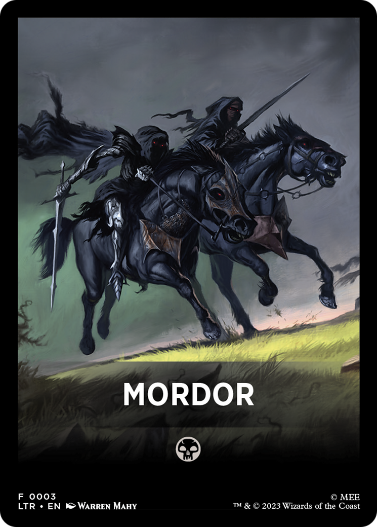 Mordor Theme Card [The Lord of the Rings: Tales of Middle-Earth Tokens] - Destination Retro