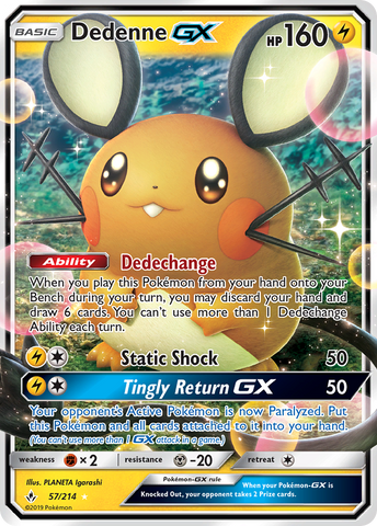 Dedenne GX (57/214) [Sun & Moon: Unbroken Bonds] - Destination Retro