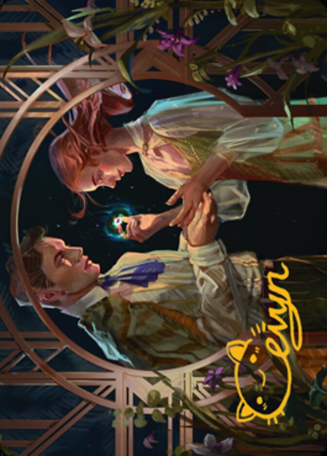 Prosperous Partnership Art Card (Gold-Stamped Signature) [Streets of New Capenna Art Series] - Destination Retro