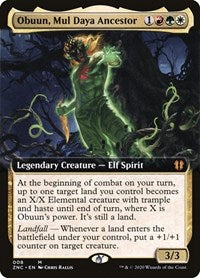 Obuun, Mul Daya Ancestor (Extended Art) [Zendikar Rising Commander] - Destination Retro
