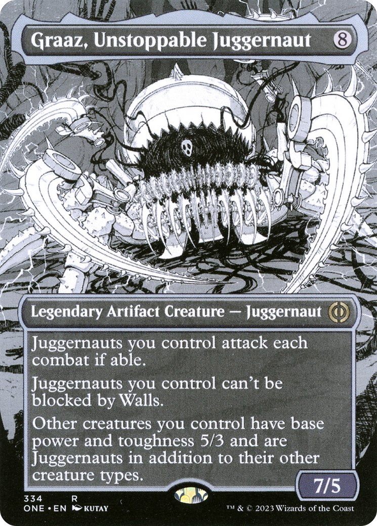 Graaz, Unstoppable Juggernaut (Borderless Manga) [Phyrexia: All Will Be One] - Destination Retro