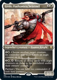 Livio, Oathsworn Sentinel (Foil Etched) [Commander Legends] - Destination Retro