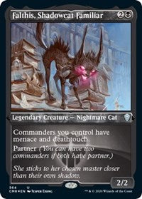 Falthis, Shadowcat Familiar (Foil Etched) [Commander Legends] - Destination Retro