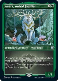 Anara, Wolvid Familiar (Foil Etched) [Commander Legends] - Destination Retro
