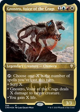 Gnostro, Voice of the Crags (Foil Etched) [Commander Legends] - Destination Retro