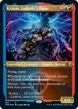 Kraum, Ludevic's Opus (Foil Etched) [Commander Legends] - Destination Retro
