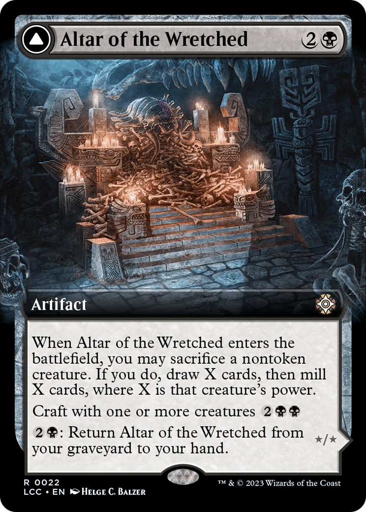 Altar of the Wretched // Wretched Bonemass (Extended Art) [The Lost Caverns of Ixalan Commander] - Destination Retro