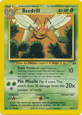 Beedrill (18/75) [Neo Discovery Unlimited] - Destination Retro
