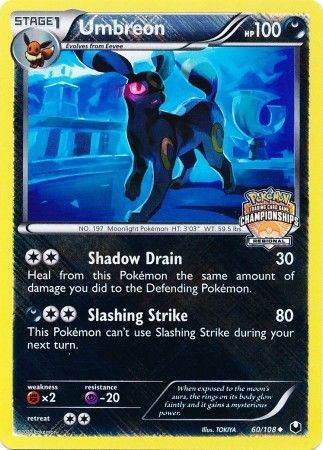 Umbreon (60/108) (Regional Championship Promo) [Black & White: Dark Explorers] - Destination Retro