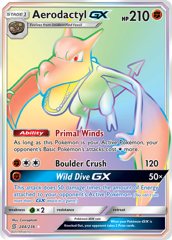 Aerodactyl GX (244/236) [Sun & Moon: Unified Minds] - Destination Retro