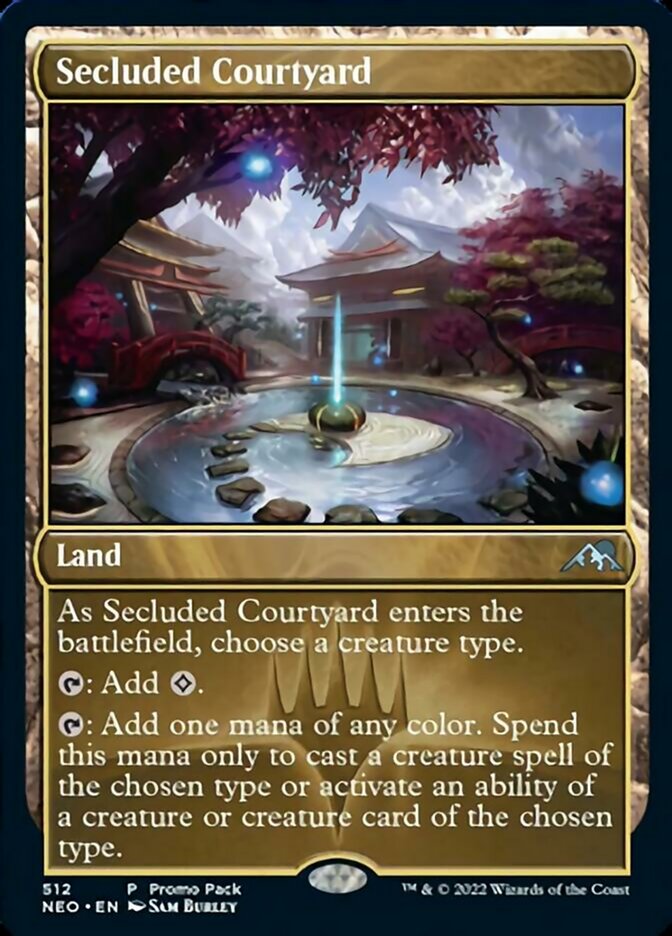 Secluded Courtyard (Promo Pack) [Kamigawa: Neon Dynasty Promos] - Destination Retro